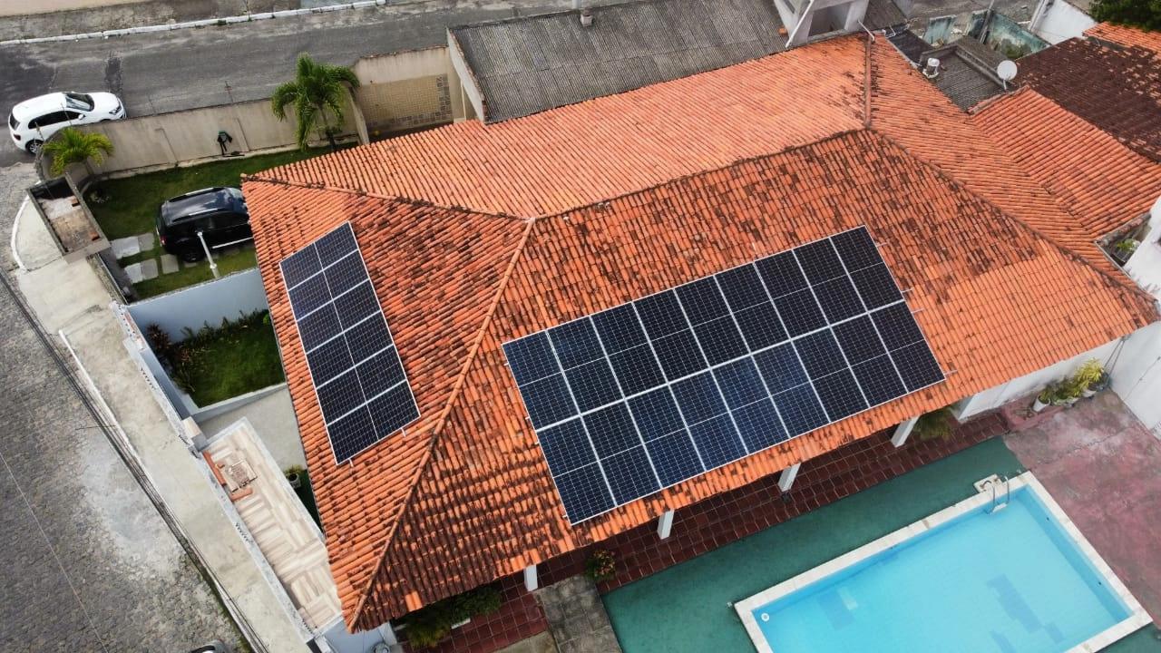 Sistema solar de um centro de saúde em Alagoinhas